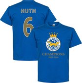 Leicester City Huth 6 Champions 2016 T-Shirt - Blauw - XXL