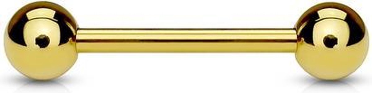Piercing gold plated basis 14 mm - LMPiercings NL