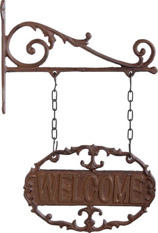 Esschert Design - Panneau de bienvenue avec crochet