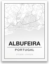 Poster/plattegrond ALBUFEIRA - 30x40cm