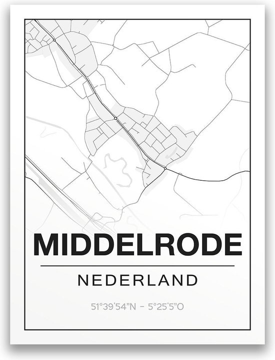 Poster/plattegrond MIDDELRODE - 30x40cm