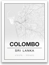 Poster/plattegrond COLOMBO - 30x40cm