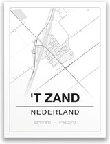 Poster/plattegrond T ZAND - 30x40cm
