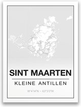 Poster/plattegrond SINT-MAARTEN - 30x40cm