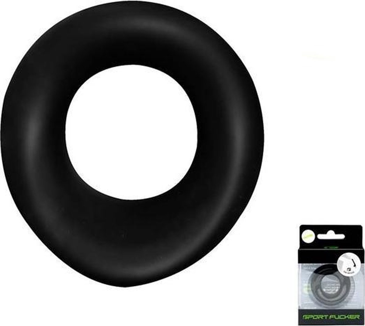 Sport Fucker - The Wedge - Cockring - Siliconen - Zwart