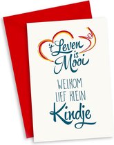 Wenskaart Welkom lief klein kindje