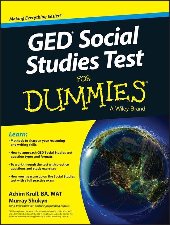 GED Social Studies For Dummies - cover