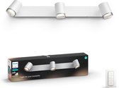 Bol.com Philips Hue Adore Opbouwspot Badkamer - White Ambiance - GU10 - Wit - 3 x 5W - Bluetooth - incl. Dimmer Switch aanbieding