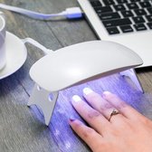Nagellak Droger SunMini - Professioneel & Compact - LED verlichting 6W - Gellak - Nagel Lamp - Nagelverzorging - USB oplader - Nagellak Droger - Nagellak Lamp - Wit