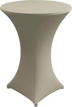 Statafelrok met Topcover Statafelhoes Stretch kleur Grijs