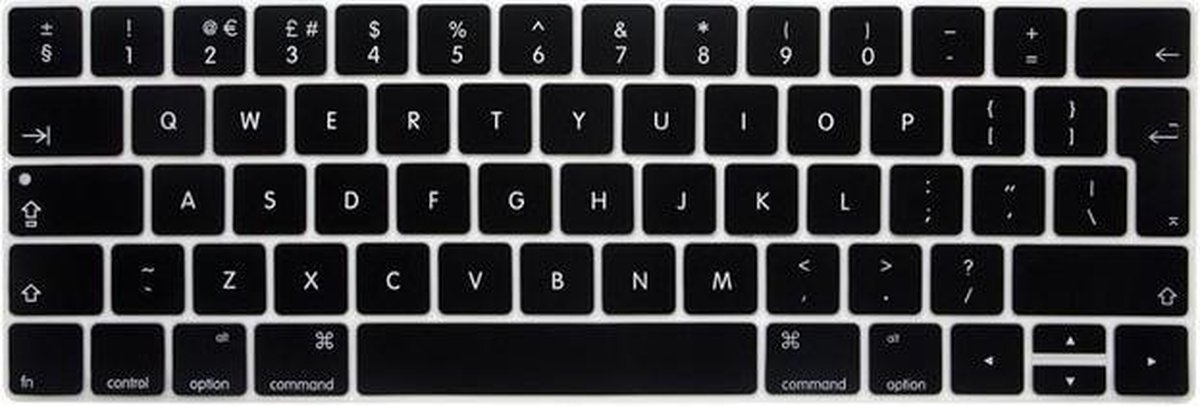 Siliconen Toetsenbord bescherming voor Macbook Pro met Touch Bar Zwart