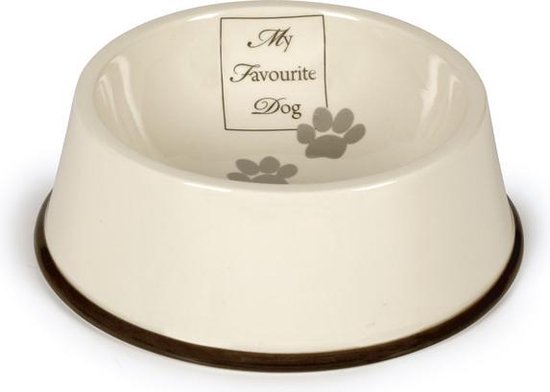 Designed by Lotte - Hondenvoerbak - Creme Antraciet - 15x6 cm