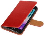 Mobieletelefoonhoesje.nl - Zakelijke Bookstyle Hoesje Voor Samsung Galaxy J3 / J3 2016 Rood