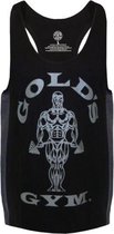 GGVST010 Muscle Joe Tonal Panel Stringer Vest - Black - M