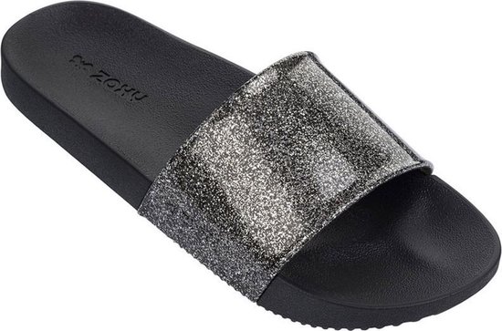 Ipanema Zara Snap Glitter slippers dames zwart/zilver | bol.com