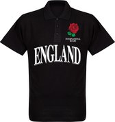 Engeland Rose International Rugby Polo Shirt - Zwart - M