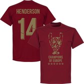 Liverpool Trophy Henderson 14 Champions of Europe 2019 T-Shirt - Rood - L