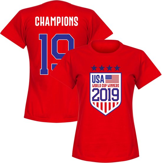 Verenigde Staten WK Winnaars 2019 T-Shirt - Rood - XXL
