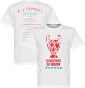 Liverpool Trophy Road to Victory Champions of Europe 2019 T-Shirt - Wit - L