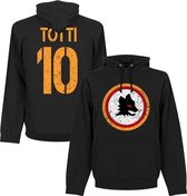 AS Roma Vintage Logo Totti 10 Hooded Sweater - Zwart - Kinderen - 92/98
