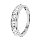 Lucardi Ringen  - 14 Karaat witgouden ring met diamant 0,20CT