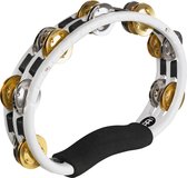 Meinl TMT1M-WH - Hand Tambourine, ABS, Messing+Nickelsilver Jingles (Dual Alloy), 2 Rows, Recording-Combo, White