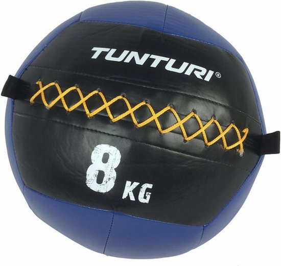 Tunturi Wall Ball - Medicine ball - Functional Training ball - 8kg - Blauw
