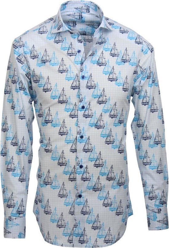 Collusion Katoen Overhemd Met Merknaamprint in het Blauw voor heren Heren Kleding voor voor Overhemden voor Casual en nette overhemden 