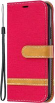 Denim Book Case - iPhone 11 Pro Hoesje - Rood