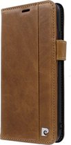 iPhone XR Bookcase hoesje - Pierre Cardin - Effen Bruin - Leer