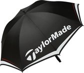 TaylorMade 60 Single Canopy Golfparaplu - Zwart Wit Grijs