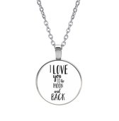 Ketting Glas - I Love You To The Moon And Back