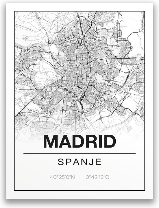 Poster/plattegrond MADRID - A4