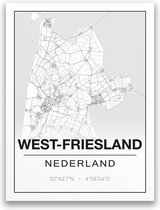 Poster/plattegrond WEST-FRIESLAND - A4