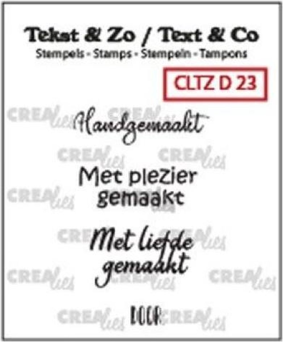 Crealies • Tekst & Zo NL tekst stempel no.23 - 1 stuk