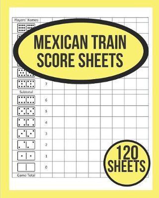 Mexican Train Score Sheets, Mexican Train Score Pads | 9781086093544 ...