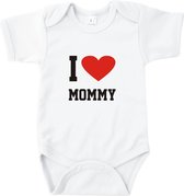 Baby rompertje I love Mommy | Korte mouw 62/68 wit