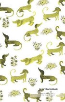 Garden Yellow Dachshunds Notebook Journal (Size 5,5'' x 8,5''): 200 college-ruled pages (100 sheets)
