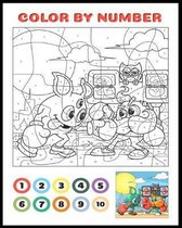 Color by Number: Stress Relieving Designs Birds Butterflies Coloring book, Large Print Color by Number