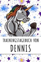 Trainingstagebuch von Dennis: Personalisierter Tagesplaner für dein Fitness- und Krafttraining im Fitnessstudio oder Zuhause