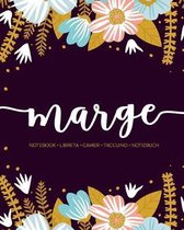 Marge: Notebook - Libreta - Cahier - Taccuino - Notizbuch: 110 pages paginas seiten pagine: Modern Florals First Name Noteboo