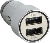 USB-oplaadadapter 12V / 24V. Input: 12-24Volt. Uitgang: 5Volt / 3100mA (1x 2100mA + 1x 1000mA)