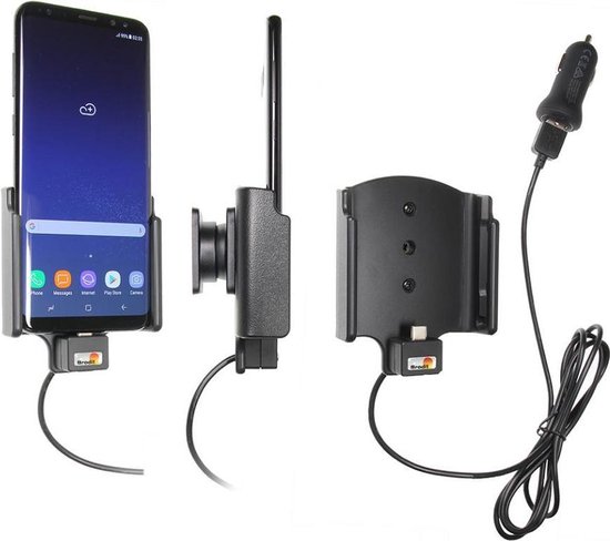 BRODIT Actieve Houder met Autolader en USB voor Samsung Galaxy S8 Plus  (SM-G955) | bol.com