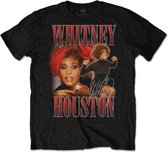 Whitney Houston Heren Tshirt -M- 90s Homage Zwart