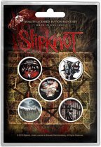 Slipknot Badge / Button Albums Set de 5 Multicolores