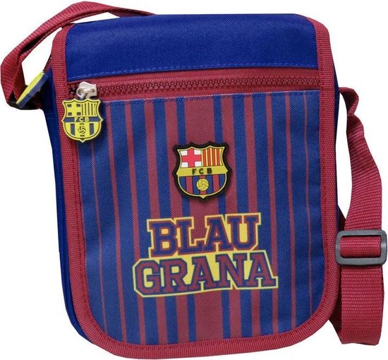 Sac Bandoulière FC Barcelone Équipement 1er - Poche Extérieure, Dimensions Compactes 24 X 8,5 X 8 Cm