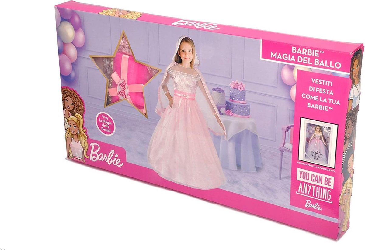 Barbie robe de soirée Halloween filles polyester rose 3-4 ans