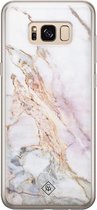 Samsung S8 hoesje siliconen - Parelmoer marmer | Samsung Galaxy S8 case | multi | TPU backcover transparant