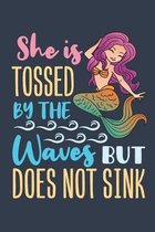 She Is Tossed By The Waves But Does Not Sink: Mermaid Journal For Women, Fun Blank Paperback Notebook, 150 pages, college ruled