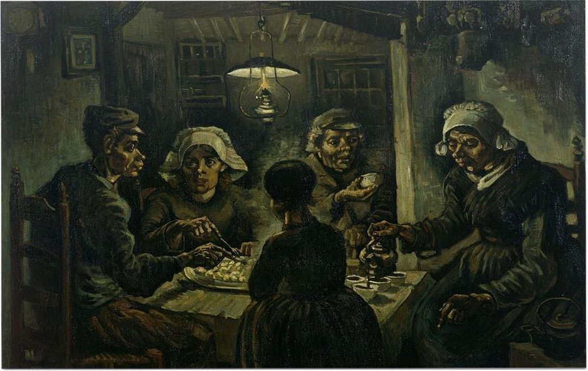 De aardappeleters, Vincent van Gogh - Foto op Forex - 45 x 30 cm | bol.com